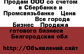 Продам ООО со счетом в Сбербанке и Промсвязьбанке › Цена ­ 250 000 - Все города Бизнес » Продажа готового бизнеса   . Белгородская обл.